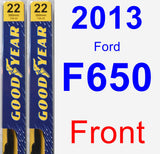 Front Wiper Blade Pack for 2013 Ford F650 - Premium