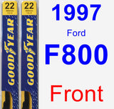 Front Wiper Blade Pack for 1997 Ford F800 - Premium