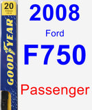 Passenger Wiper Blade for 2008 Ford F750 - Premium