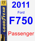 Passenger Wiper Blade for 2011 Ford F750 - Premium