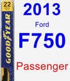 Passenger Wiper Blade for 2013 Ford F750 - Premium