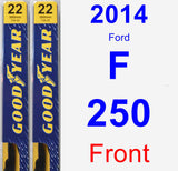 Front Wiper Blade Pack for 2014 Ford F-250 - Premium