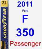 Passenger Wiper Blade for 2011 Ford F-350 - Premium