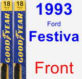 Front Wiper Blade Pack for 1993 Ford Festiva - Premium