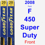 Front Wiper Blade Pack for 2008 Ford F-450 Super Duty - Premium