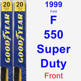 Front Wiper Blade Pack for 1999 Ford F-550 Super Duty - Premium