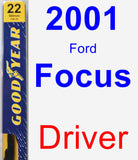 Driver Wiper Blade for 2001 Ford Focus - Premium