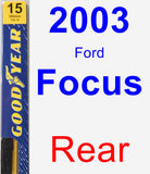 Rear Wiper Blade for 2003 Ford Focus - Premium