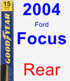 Rear Wiper Blade for 2004 Ford Focus - Premium