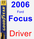 Driver Wiper Blade for 2006 Ford Focus - Premium