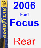 Rear Wiper Blade for 2006 Ford Focus - Premium