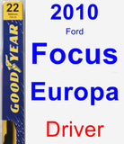 Driver Wiper Blade for 2010 Ford Focus Europa - Premium