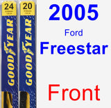 Front Wiper Blade Pack for 2005 Ford Freestar - Premium