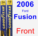 Front Wiper Blade Pack for 2006 Ford Fusion - Premium