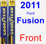 Front Wiper Blade Pack for 2011 Ford Fusion - Premium