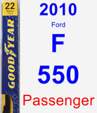 Passenger Wiper Blade for 2010 Ford F-550 - Premium