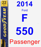 Passenger Wiper Blade for 2014 Ford F-550 - Premium