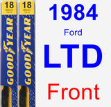 Front Wiper Blade Pack for 1984 Ford LTD - Premium