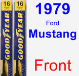 Front Wiper Blade Pack for 1979 Ford Mustang - Premium