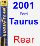 Rear Wiper Blade for 2001 Ford Taurus - Premium