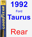 Rear Wiper Blade for 1992 Ford Taurus - Premium