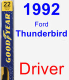 Driver Wiper Blade for 1992 Ford Thunderbird - Premium