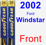 Front Wiper Blade Pack for 2002 Ford Windstar - Premium