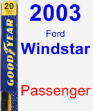 Passenger Wiper Blade for 2003 Ford Windstar - Premium