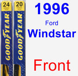 Front Wiper Blade Pack for 1996 Ford Windstar - Premium