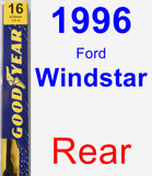 Rear Wiper Blade for 1996 Ford Windstar - Premium