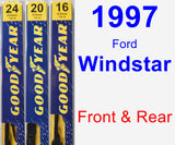 Front & Rear Wiper Blade Pack for 1997 Ford Windstar - Premium