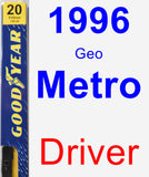 Driver Wiper Blade for 1996 Geo Metro - Premium