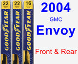 Front & Rear Wiper Blade Pack for 2004 GMC Envoy - Premium