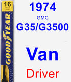 Driver Wiper Blade for 1974 GMC G35/G3500 Van - Premium