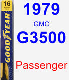 Passenger Wiper Blade for 1979 GMC G3500 - Premium