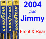 Front & Rear Wiper Blade Pack for 2004 GMC Jimmy - Premium