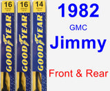 Front & Rear Wiper Blade Pack for 1982 GMC Jimmy - Premium