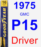 Driver Wiper Blade for 1975 GMC P15 - Premium