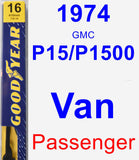 Passenger Wiper Blade for 1974 GMC P15/P1500 Van - Premium