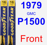 Front Wiper Blade Pack for 1979 GMC P1500 - Premium