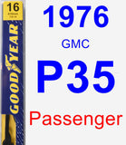 Passenger Wiper Blade for 1976 GMC P35 - Premium