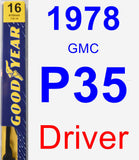 Driver Wiper Blade for 1978 GMC P35 - Premium