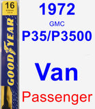 Passenger Wiper Blade for 1972 GMC P35/P3500 Van - Premium