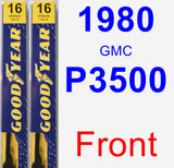 Front Wiper Blade Pack for 1980 GMC P3500 - Premium