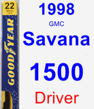 Driver Wiper Blade for 1998 GMC Savana 1500 - Premium