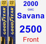 Front Wiper Blade Pack for 2000 GMC Savana 2500 - Premium