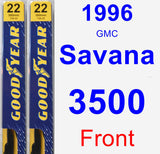 Front Wiper Blade Pack for 1996 GMC Savana 3500 - Premium