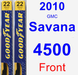 Front Wiper Blade Pack for 2010 GMC Savana 4500 - Premium