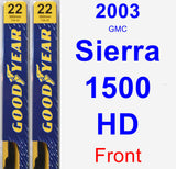 Front Wiper Blade Pack for 2003 GMC Sierra 1500 HD - Premium