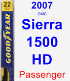 Passenger Wiper Blade for 2007 GMC Sierra 1500 HD - Premium